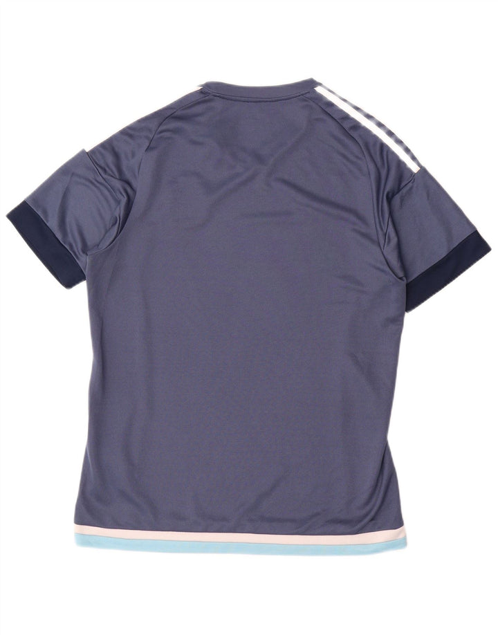 Tricou Adidas Climalite pentru bărbați Top Mediu Bleumarin Poliester Colorblock