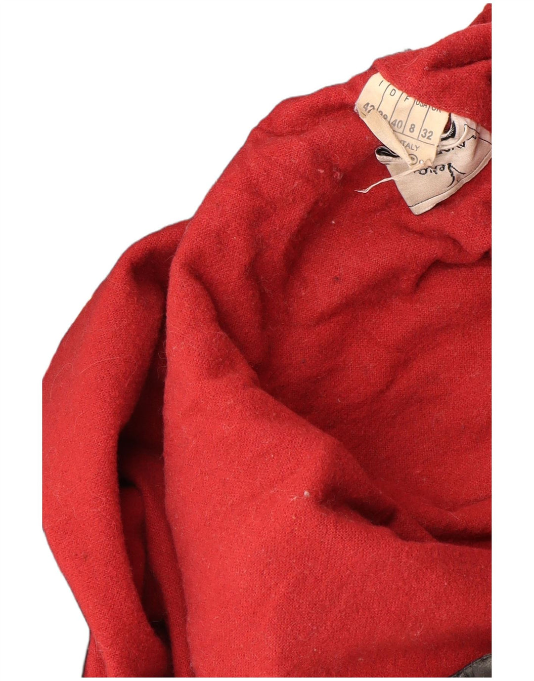 VINTAGE Palton supradimensionat din piele cu glugă pentru femei IT 42 Piele neagră medie