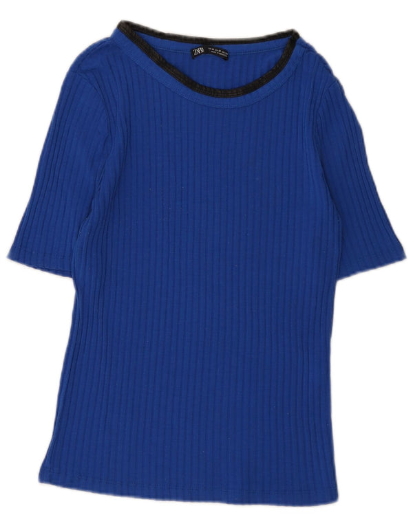Tricou pentru femei Zara UK 12 Medium Blue