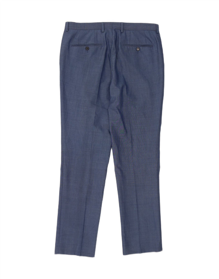 Pantaloni de costum slim pentru bărbați French Connection L32 L31 poliester albastru