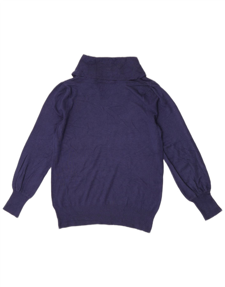 Pulover pentru femei Marks & Spencer cu gât rulat, UK 10 Mic, bleumarin