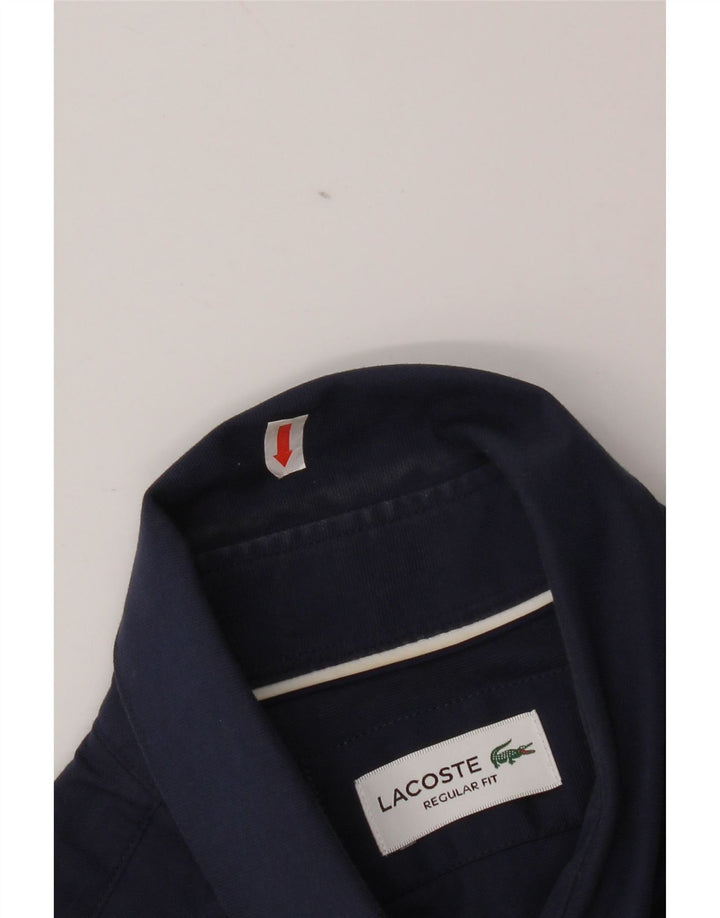 Cămașă Lacoste pentru bărbați, cu formă regulată, mărimea 40 15 1/2, bumbac, albastru bleumarin mediu