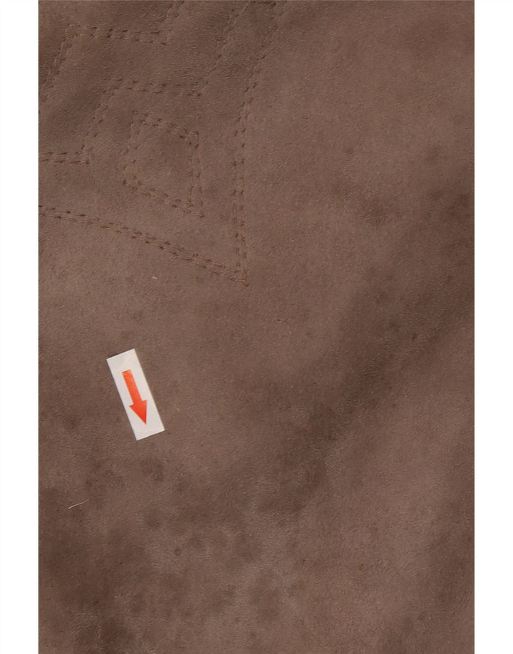 Palton supradimensionat din shearling vintage pentru femei IT 46 mare, gri din shearling