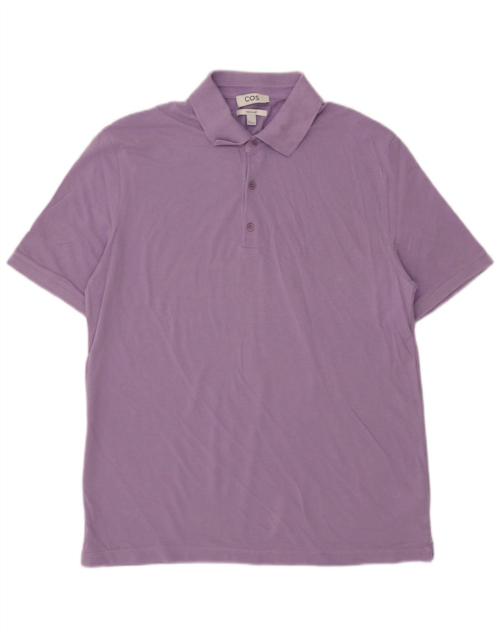 Cos Tricou polo obișnuit pentru bărbați, bumbac mov mare