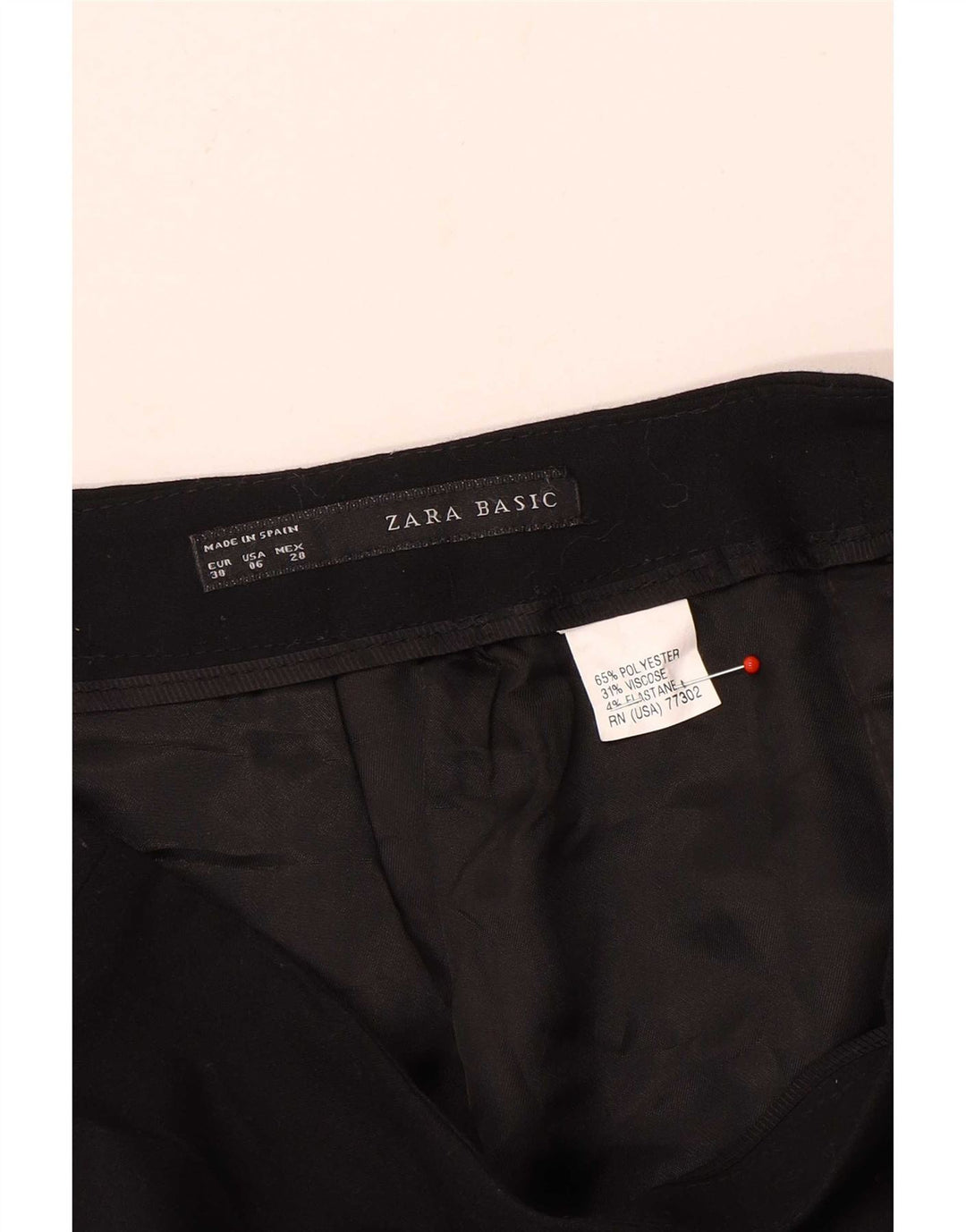 Fusta Creion Femei Zara EU 38 Mic W28 Poliester Negru