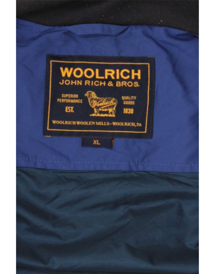 Jachetă Windbreaker pentru bărbați Woolrich UK 42 XL Albastru din poliamidă color bloc