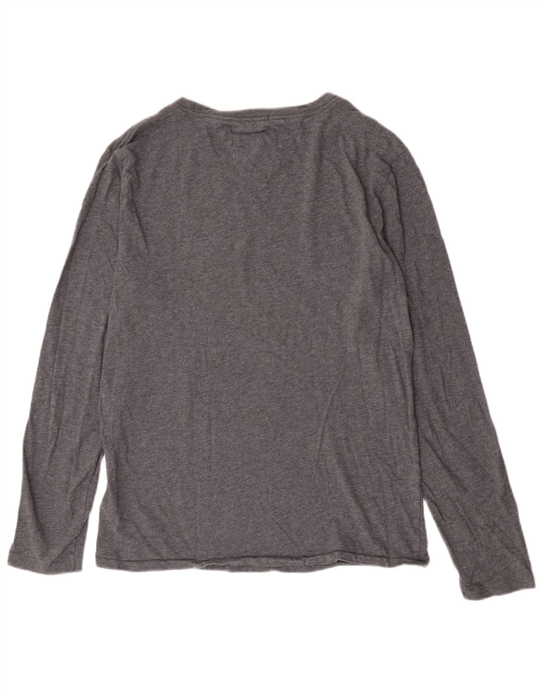 Top grafic pentru bărbați Tommy Hilfiger cu mânecă lungă, bumbac gri mic