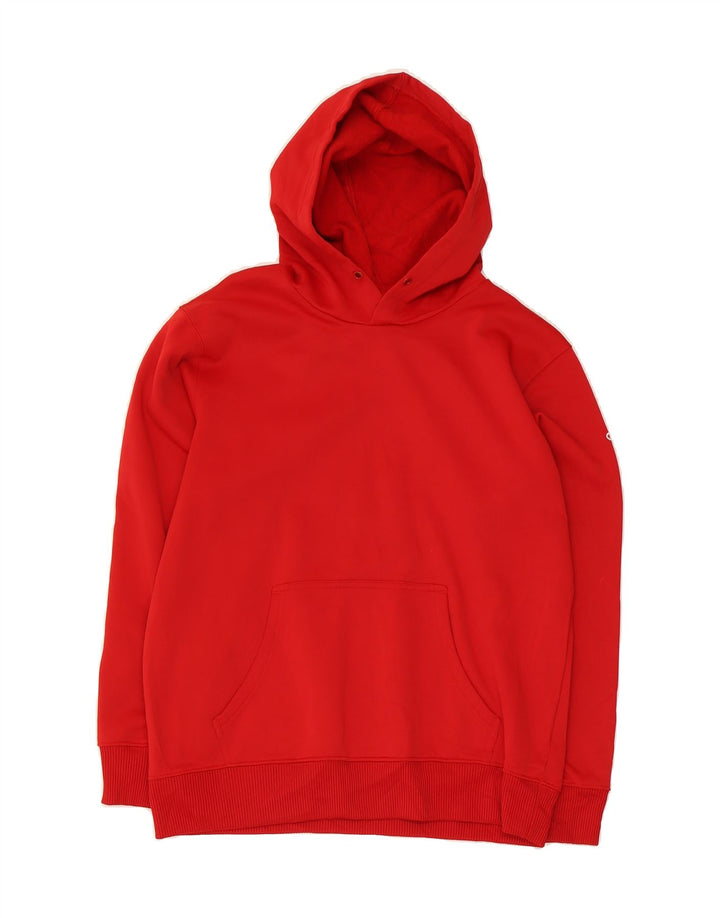 ADIDAS Mens Climawarm Hoodie Jumper Medium Red Polyester Vintage Adidas and Second-Hand Adidas from Messina Hembry 