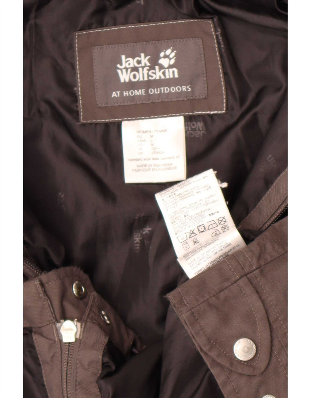 Jack Wolfskin Jachetă de ploaie cu glugă pentru femei UK 12/14 Medium Gri Poliamidă