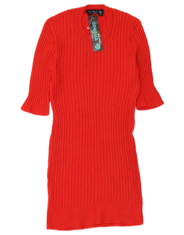 Bluză tricotată pentru femei VINTAGE Top UK 8 Small Red