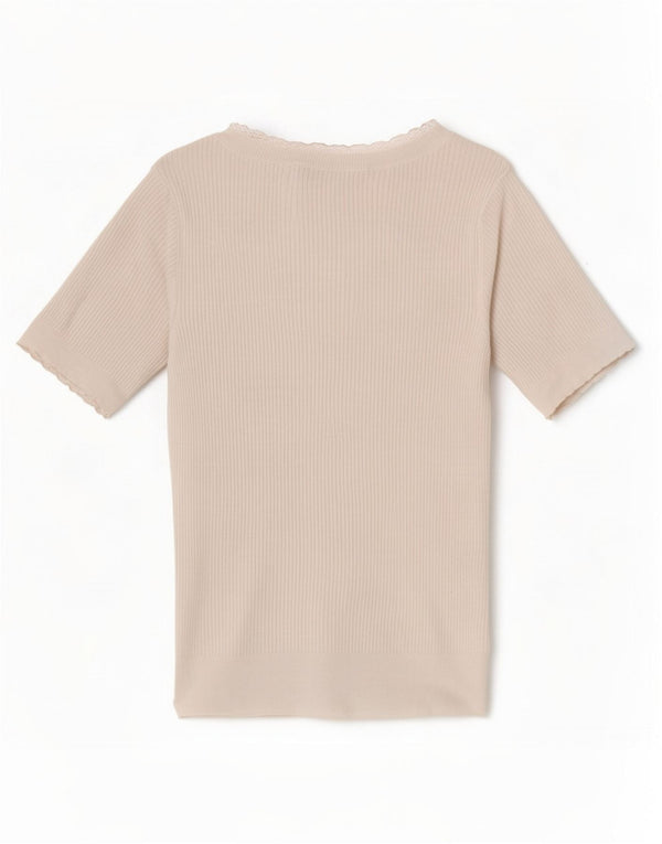 Tricou pentru femei Marks & Spencer Top UK 8 Small Off White Acrylic
