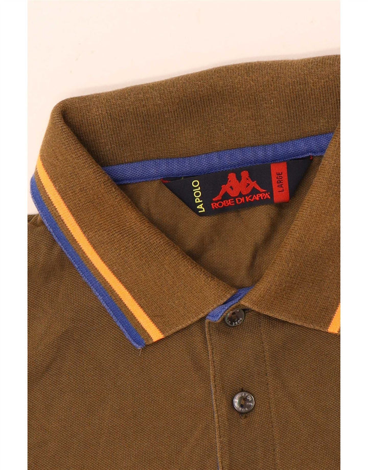 Cămașă polo pentru bărbați Kappa Kaki mare