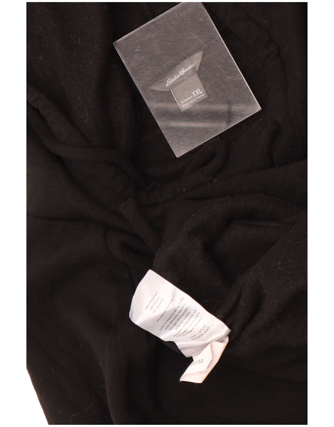 Pulover cu glugă pentru femei Eddie Bauer UK 20 2XL Poliester negru