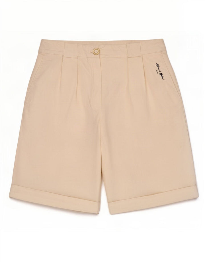Pantaloni scurti chino vintage pentru femei, mediu W28 alb catifelat