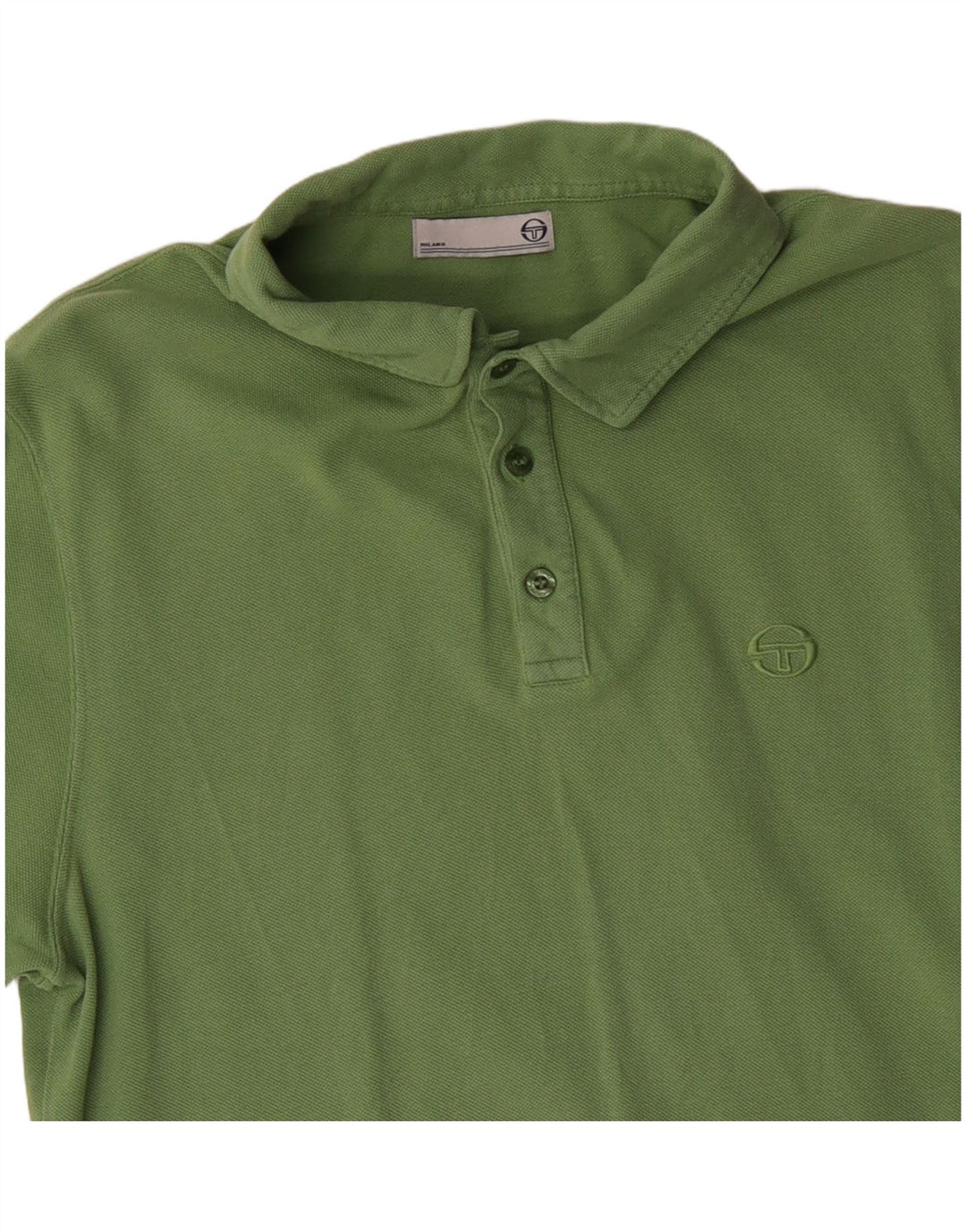 SERGIO TACCHINI Tricou polo pentru bărbați din bumbac verde mediu