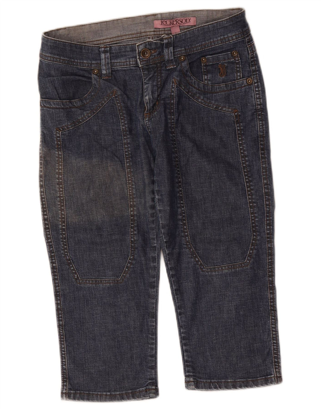 Bermude pentru femei Jeckerson Pantaloni scurți din denim W27 Small Blue Bumbac