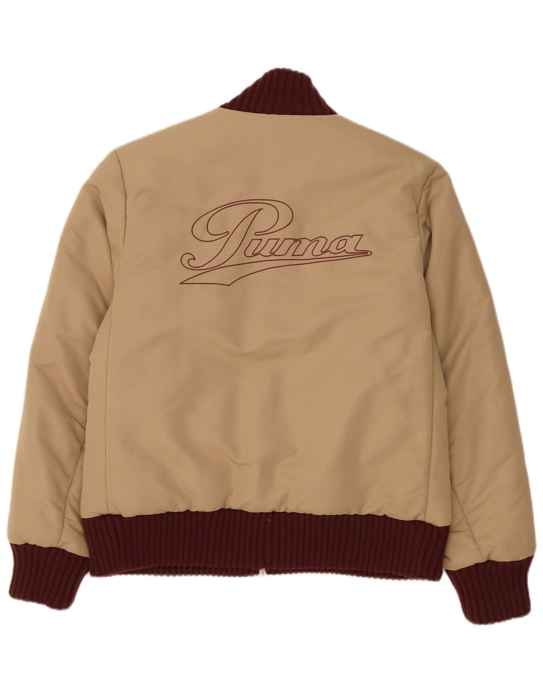 Jachetă Bomber cu grafică Puma pentru femei UK 16, mare, bej, poliester color bloc