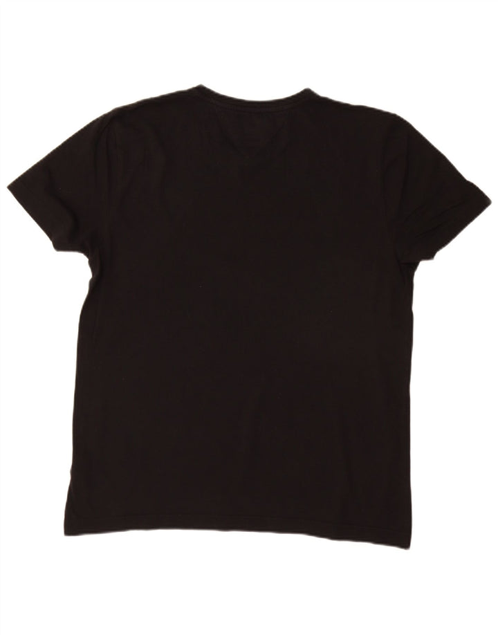 Tricou grafic Tommy Hilfiger pentru bărbați Top mare din bumbac negru