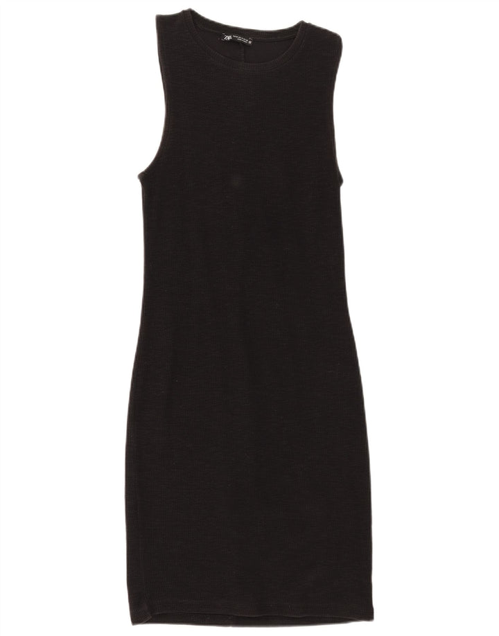 Rochie teacă fără mâneci pentru femei Zara UK 12 Medium Black