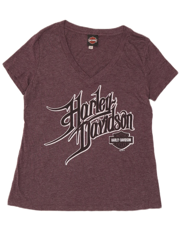 Tricou grafic Harley Davidson pentru femei Top UK 20 2XL Violet Poliester