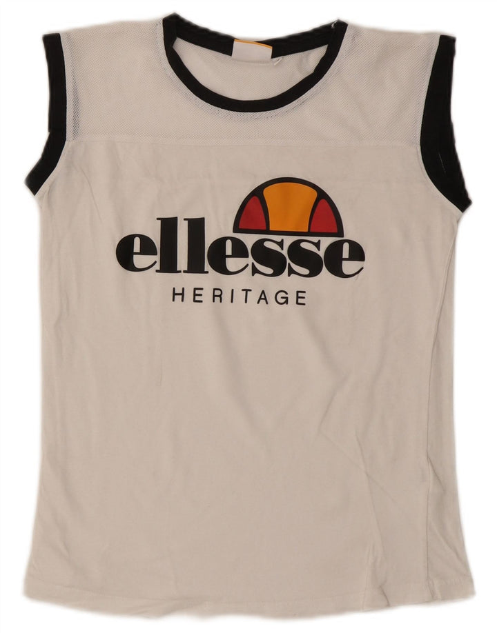 Vestă cu grafică pentru femei Ellesse UK 10 Small White
