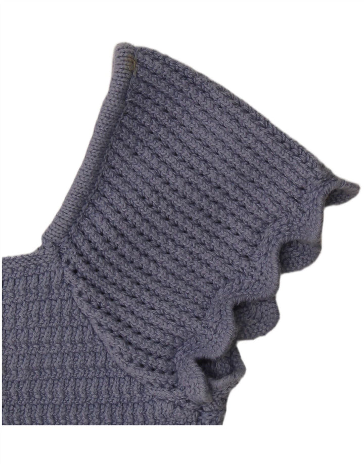 Top Crop tricot pentru femei Zara UK 8 Small Blue