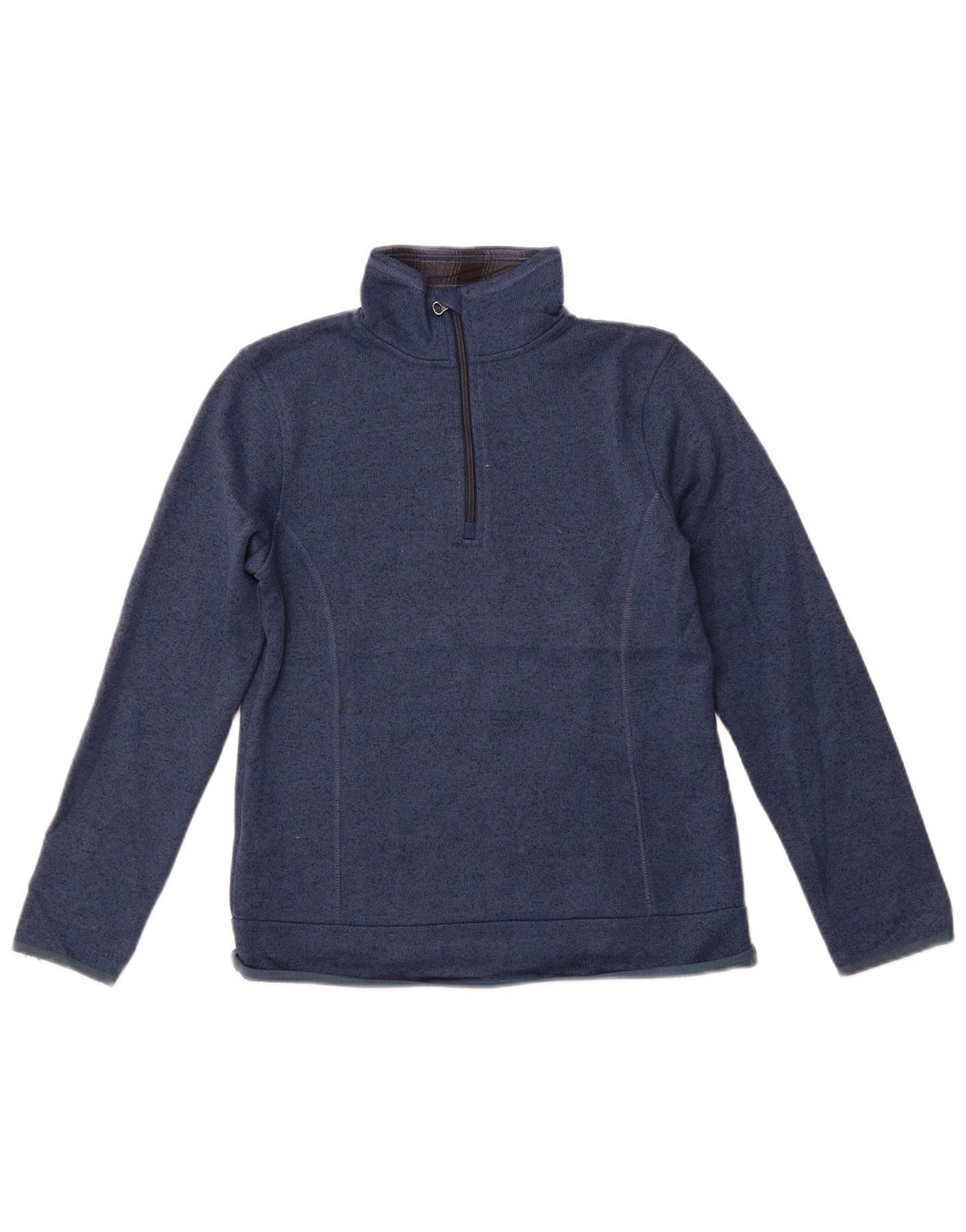 EDDIE BAUER Pulover pentru damă, cu fermoar, cu gât, UK 10 Mic albastru pete