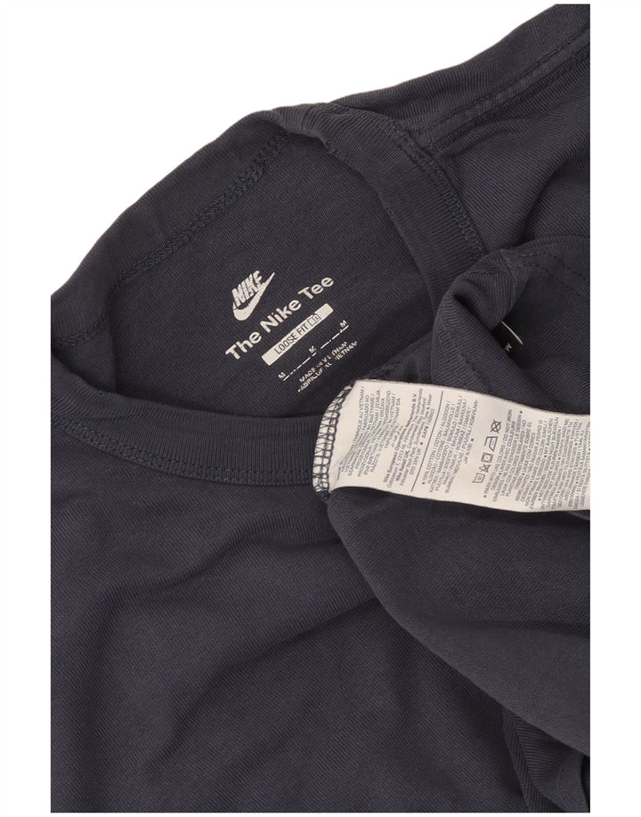 Tricou Nike pentru bărbați cu croiala lejeră Top mediu din bumbac bleumarin