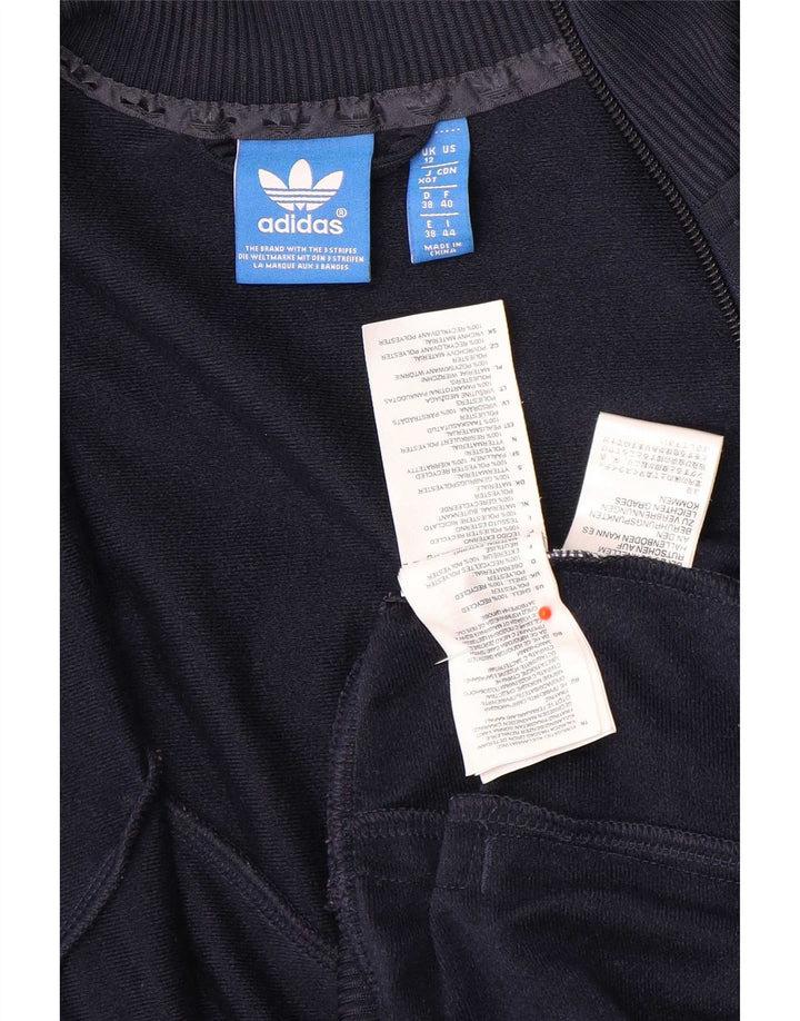 Jachetă de trening pentru femei Adidas UK 12 Medium Bleumarin Colorblock