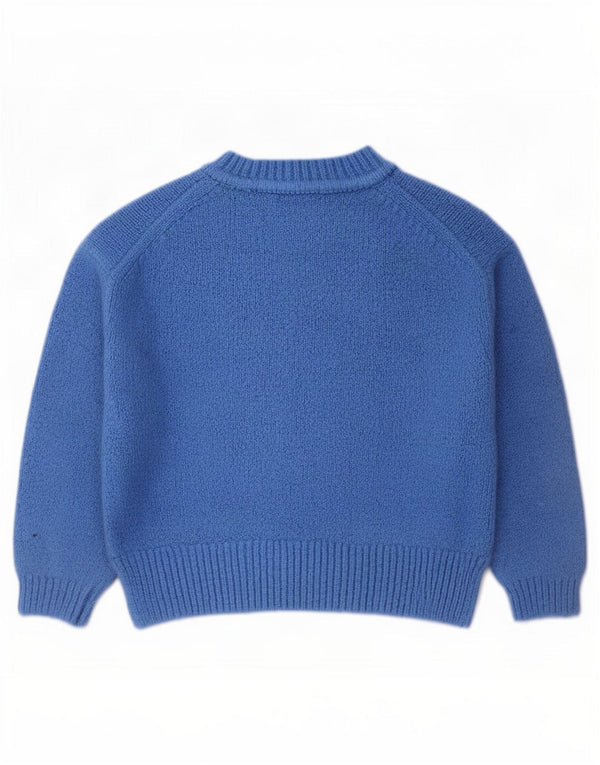 Pulover pentru femei Zara Crop Crew Gate UK 14 Medium Blue Acrylic