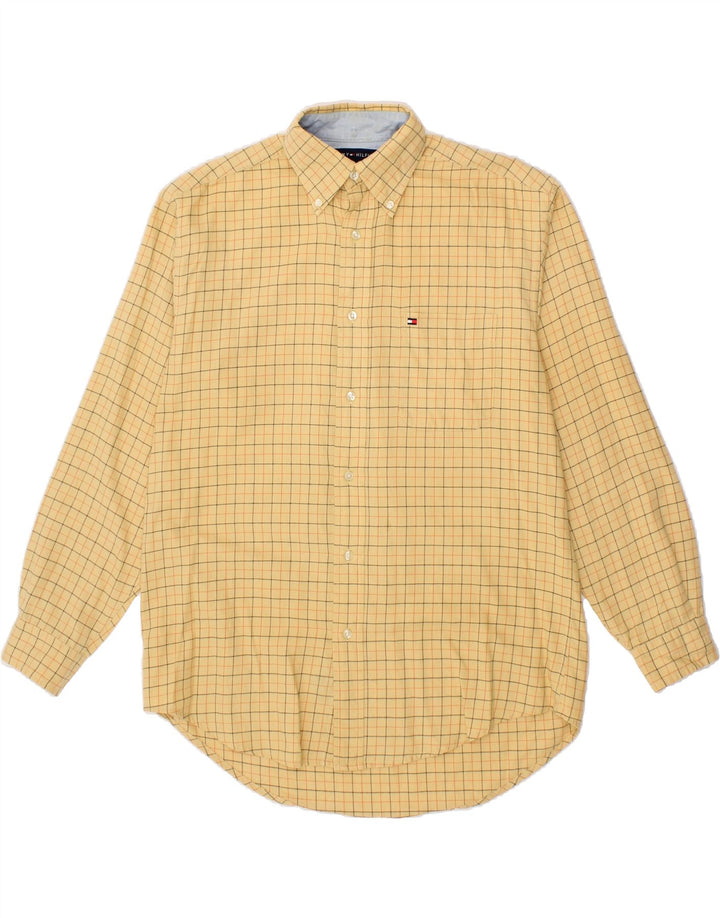 Cămașă pentru bărbați TOMMY HILFIGER Bumbac cu carouri galbene mici