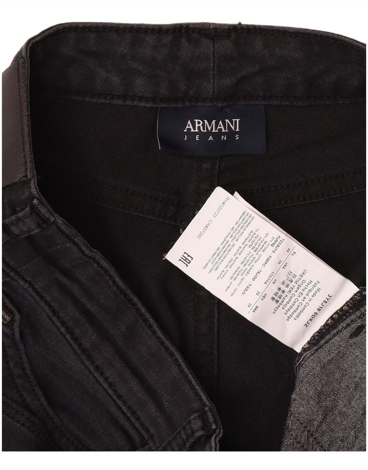 Blugi conici pentru femei ARMANI W29 L27 bumbac negru