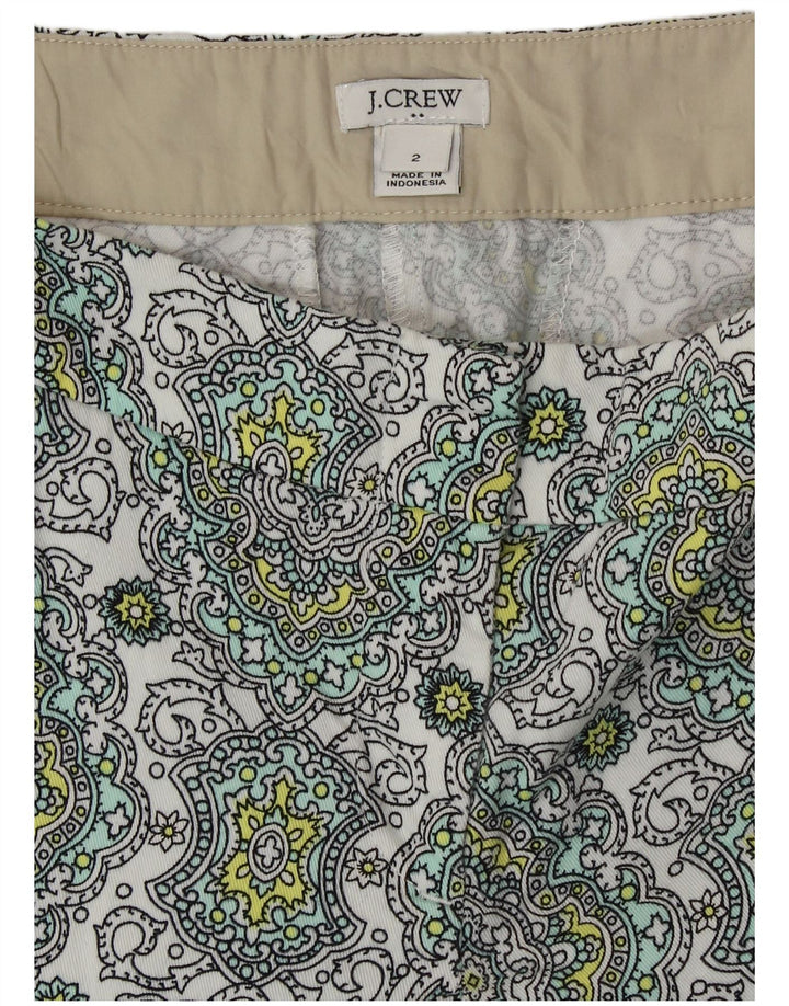Pantaloni scurti chino pentru femei J. CREW US 2 XS W28 Bumbac Paisley multicolor