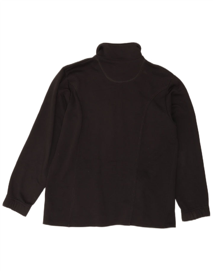 Jachetă de top pentru trening cu grafică FILA pentru femei UK 14 Poliester mediu negru