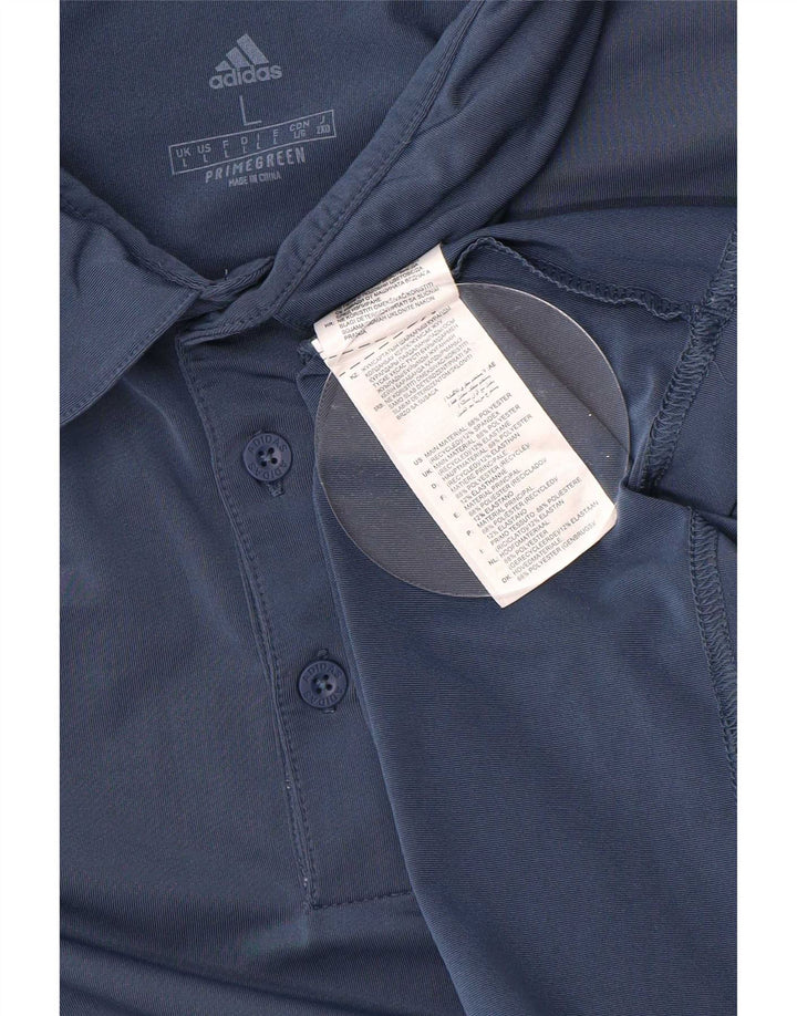 Tricou polo Adidas pentru bărbați, mare, albastru, poliester