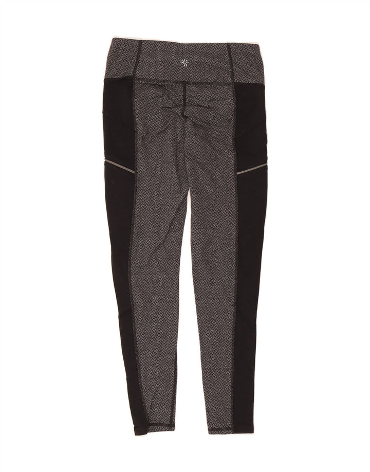 ATHLETA Womens Leggings UK 6 XS  Grey Colourblock Nylon Vintage Athleta and Second-Hand Athleta from Messina Hembry 