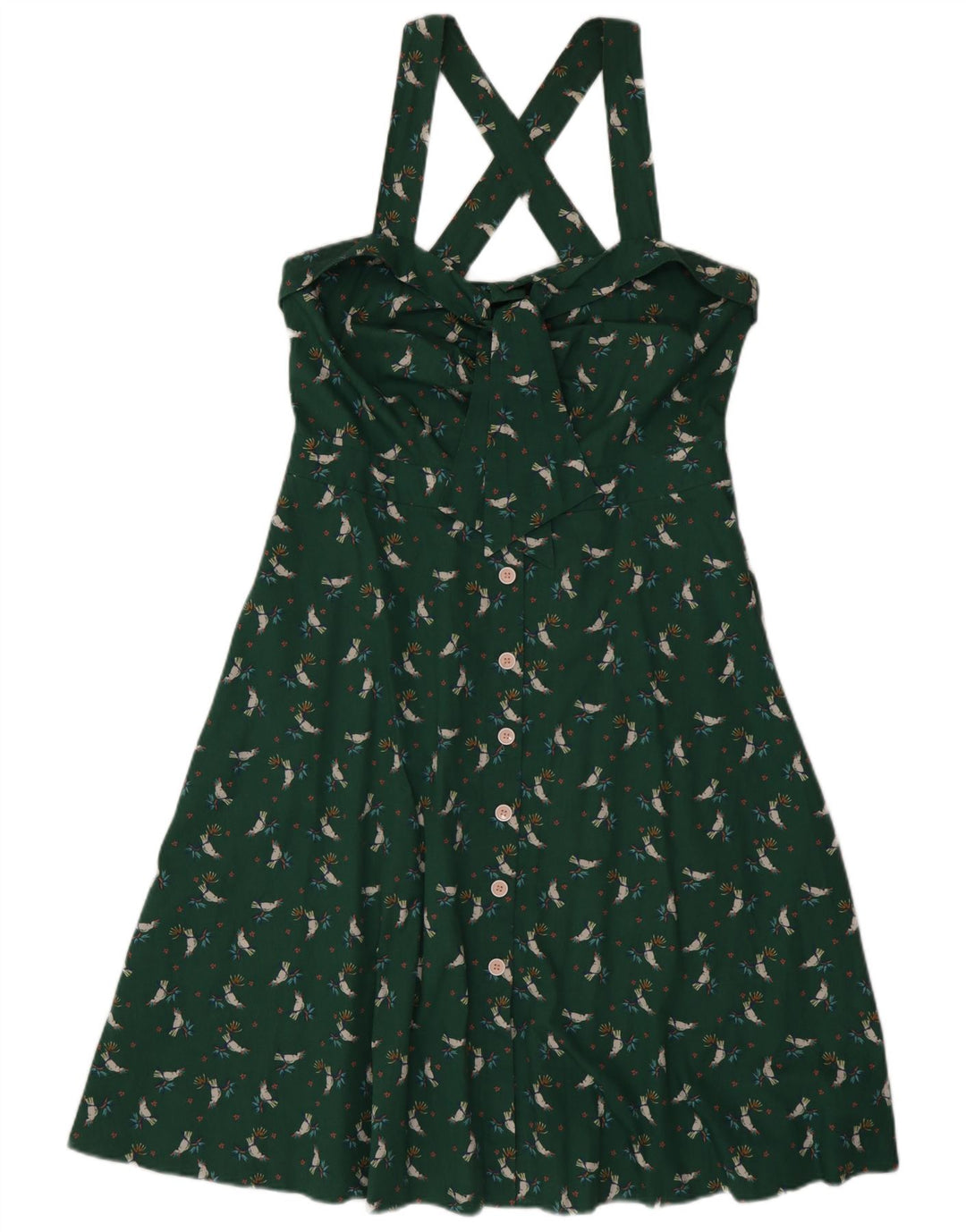Rochie EDC pentru femei IT 42 Bumbac Floral Verde Mediu