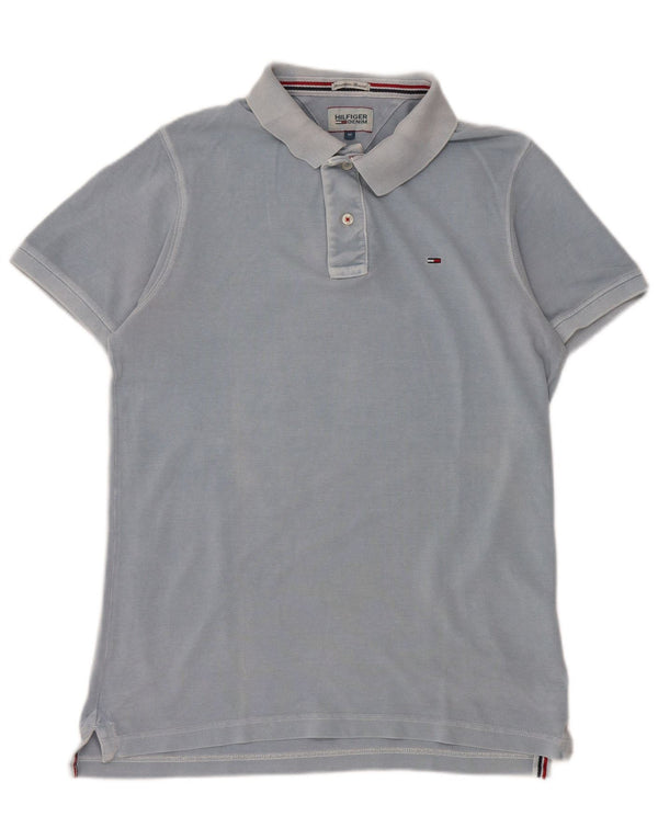 Tricou polo Tommy Hilfiger pentru bărbați, bumbac albastru mediu