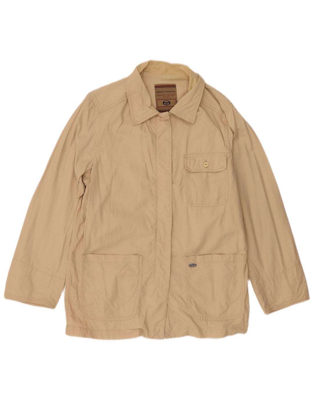 Sergio Tacchini Jachetă Utilitară pentru Femei UK 14 Medium Beige Bumbac