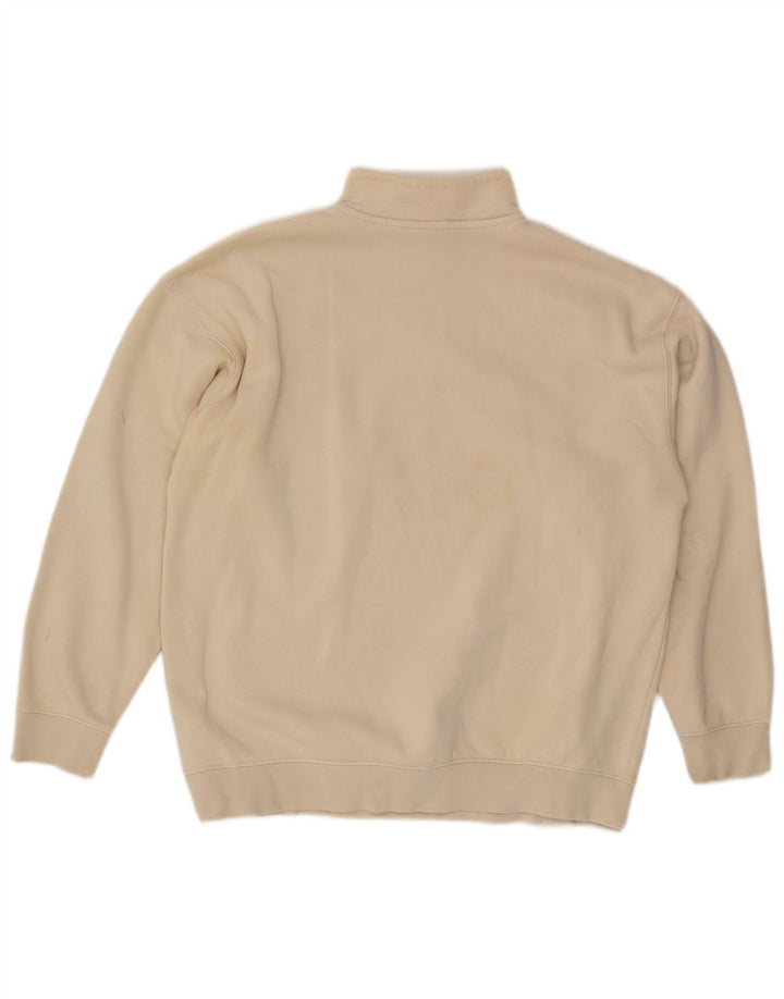Pulover cu grafic supradimensionat Adidas pentru femei UK 12 Bej mediu