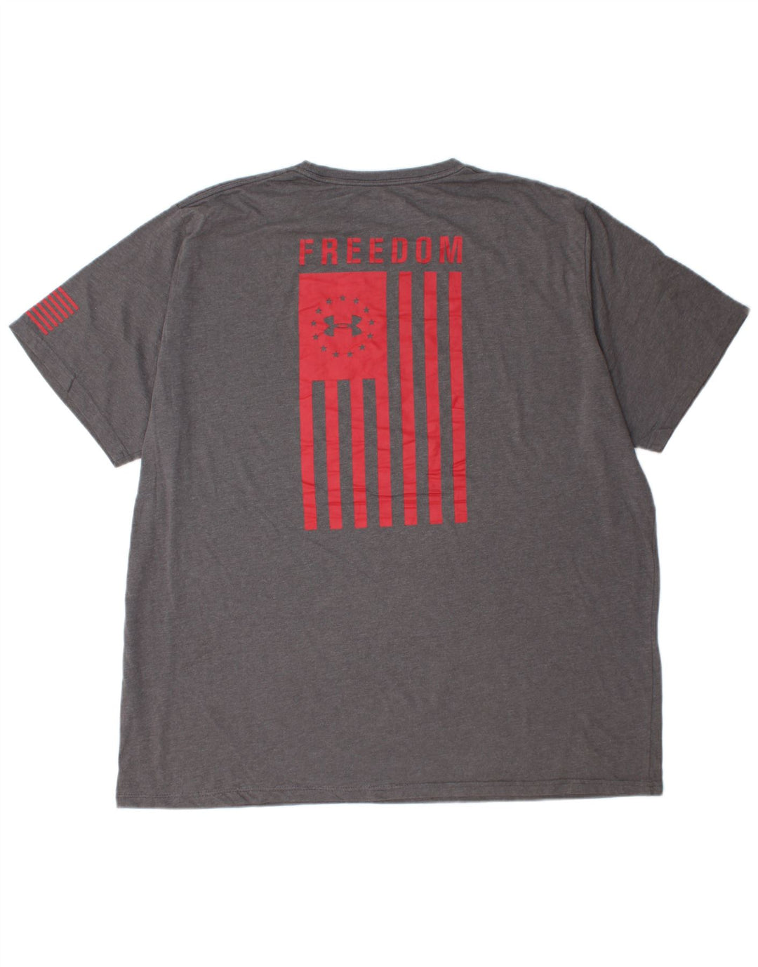 Tricou grafic pentru bărbați UNDER ARMOUR Heat Gear Top 3XL, gri cu dungi