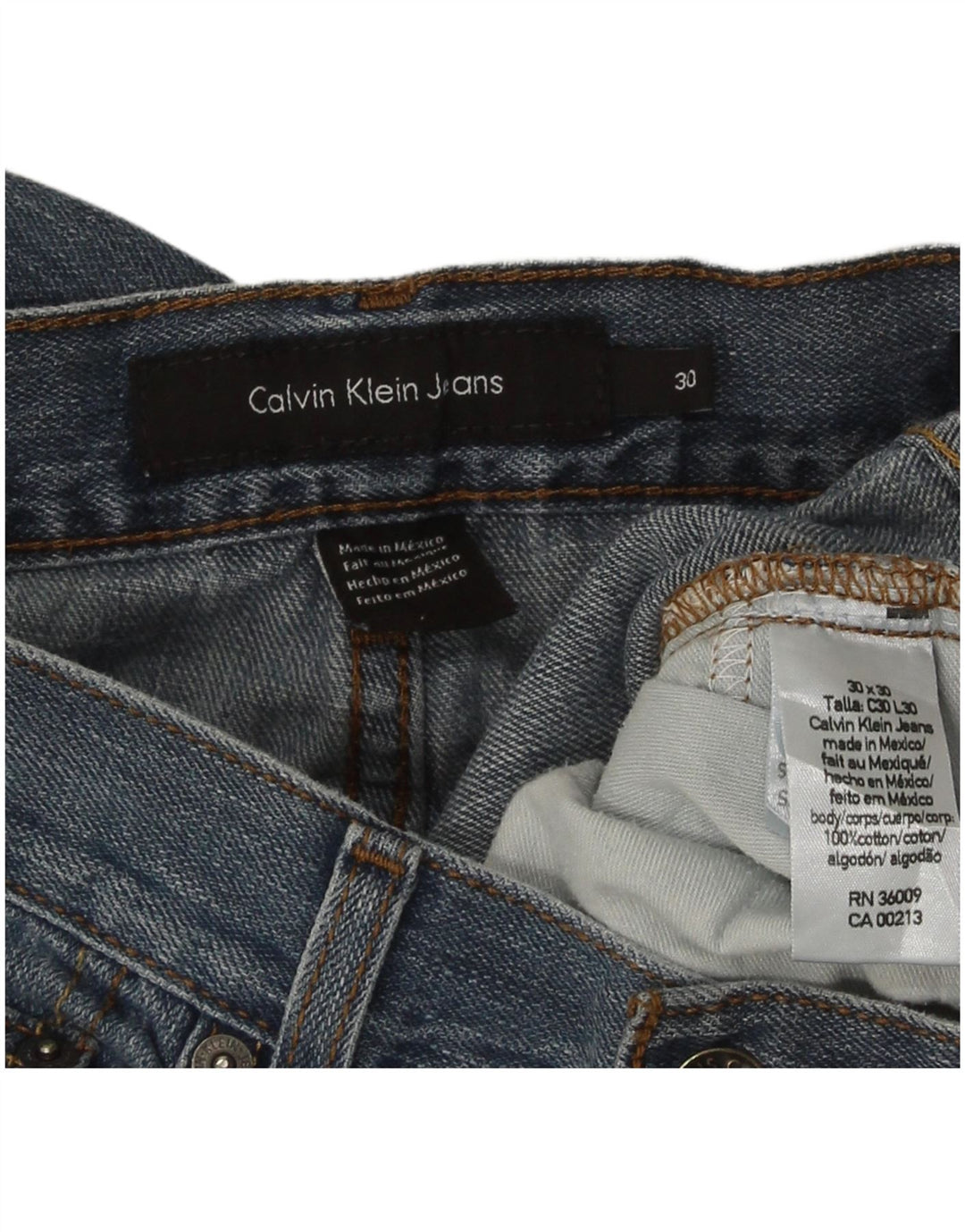 Blugi drepti pentru femei Calvin Klein W30 L30 Bumbac albastru
