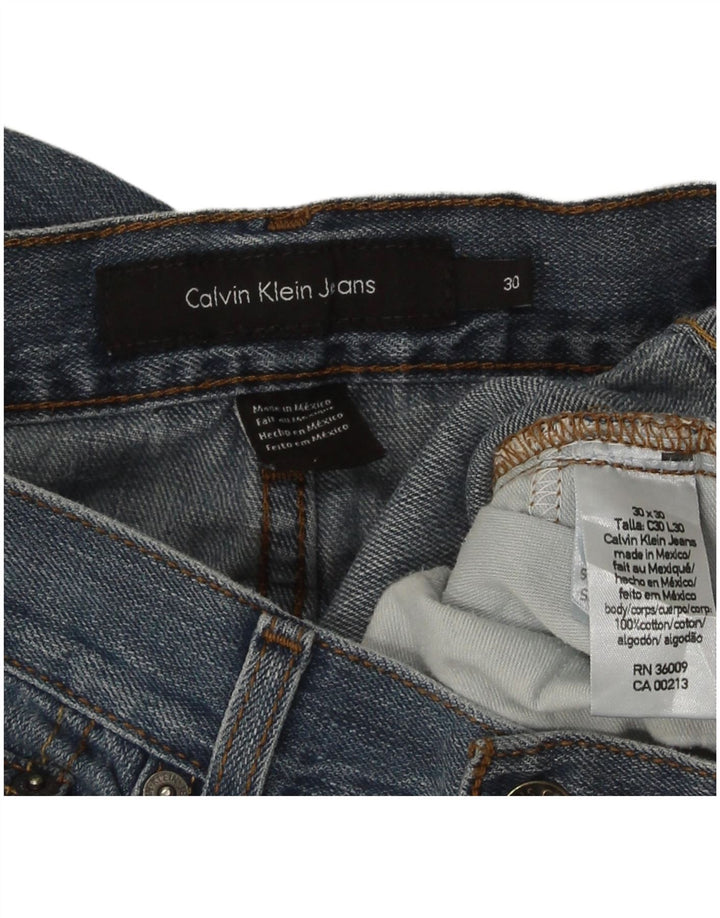 Blugi drepti pentru femei Calvin Klein W30 L30 Bumbac albastru