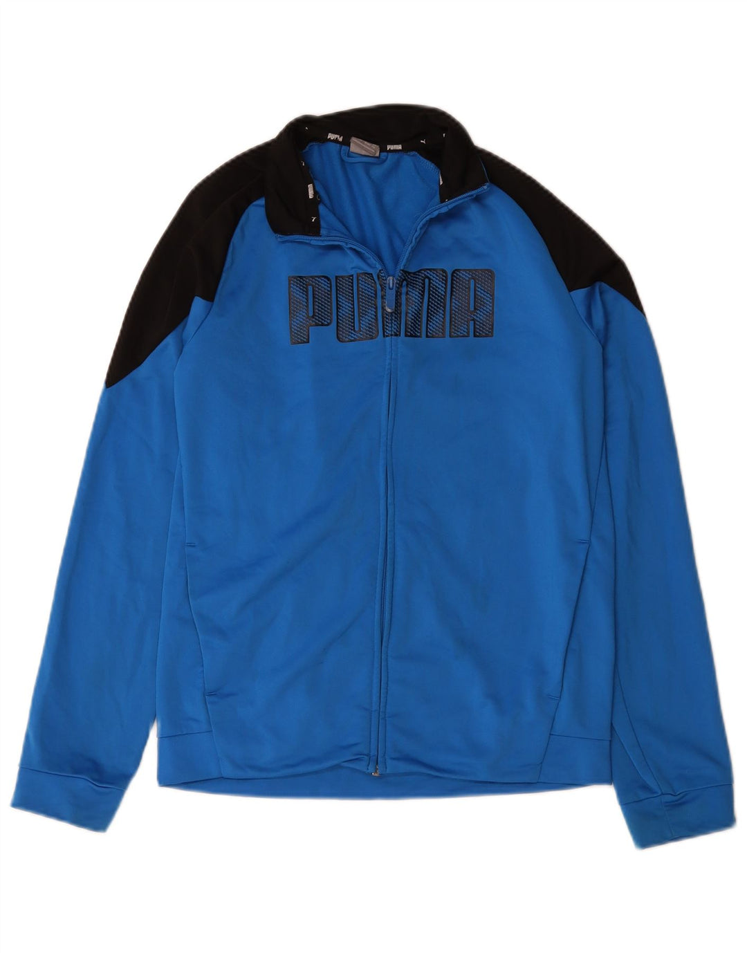 Jachetă de trening cu grafică Puma pentru băieți 15-16 ani, albastru, color block