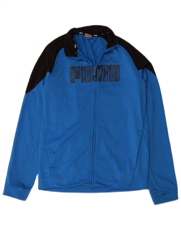 Jachetă de trening cu grafică Puma pentru băieți 15-16 ani, albastru, color block