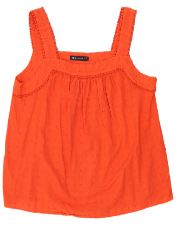 Bluză fără mâneci pentru femei Marks & Spencer UK 12 Medium Orange Spotted