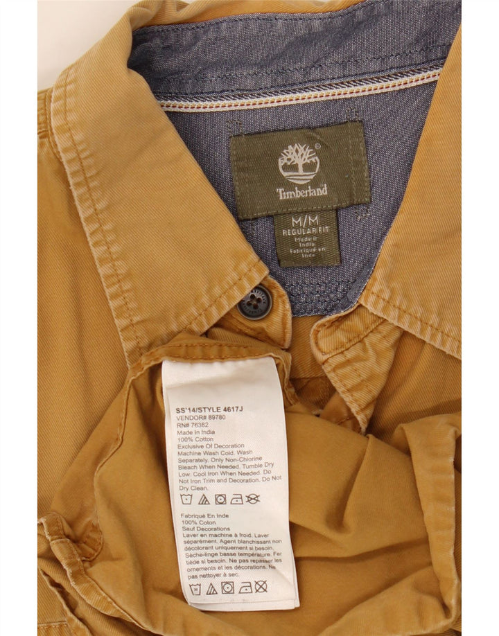 Cămașă Timberland pentru bărbați, cu formă regulată, din bumbac galben mediu