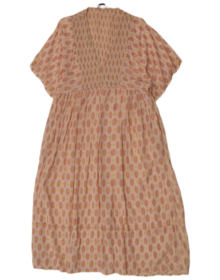 Rochie Kaftan pentru femei Zara UK 12 Medium Off White Ikat Viscose