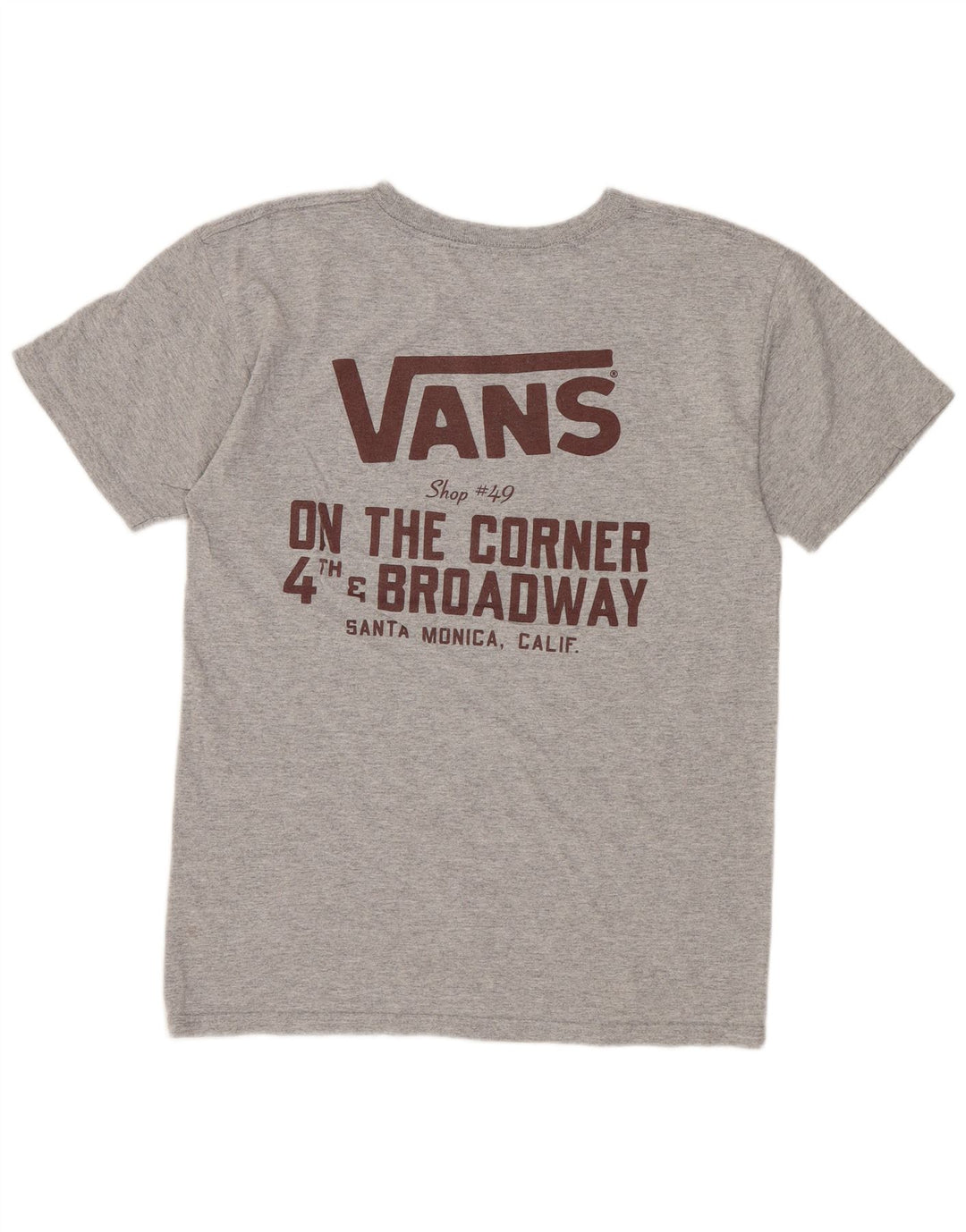 VANS Tricou grafic pentru femei Top UK 10 Small Grey Bumbac