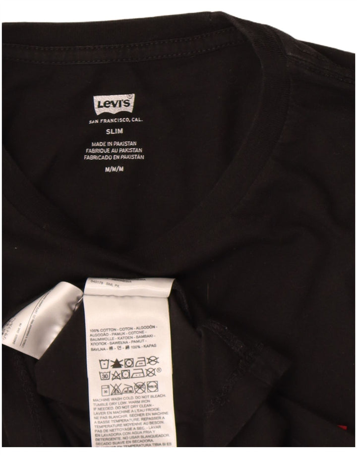 Tricou LEVI'S Slim Fit Top, bumbac mediu negru